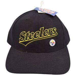 NWT Vintage 90s Pittsburgh Steelers Twins Enterprise Game Day Snapback Hat Cap